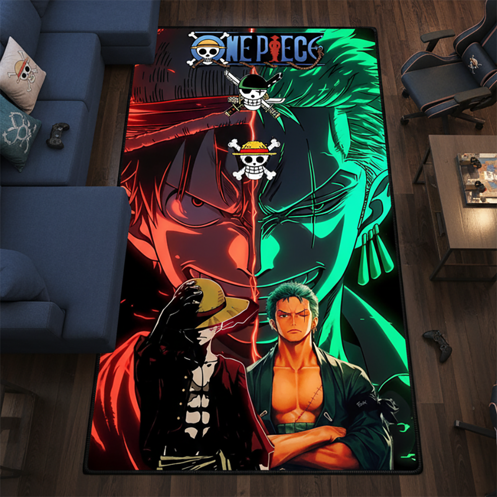 Gaming Accessories Kids - Cartoon Anime One Piece Luffy&Zoro Rug