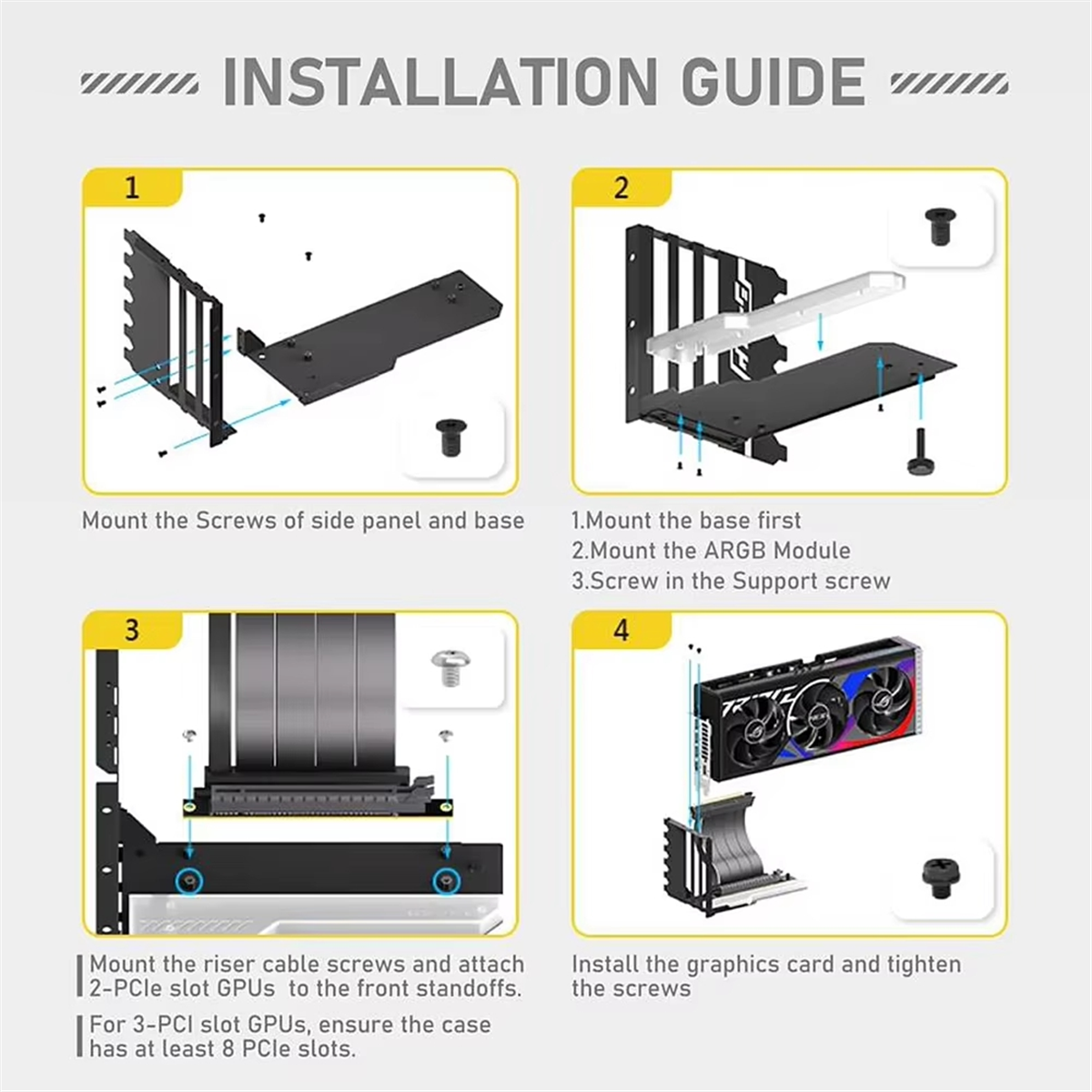 Vertical Gpu Bracket - A14M Vertical GPU Mounting Bracket with