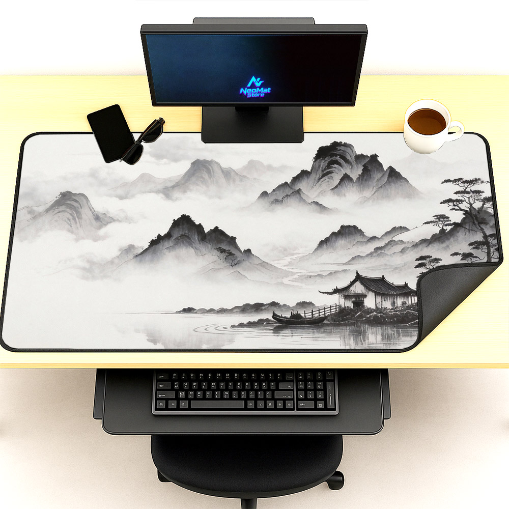 Chinese Mouse Mat Black White  - Gaming Accessories Officeworks のレビューと価格
