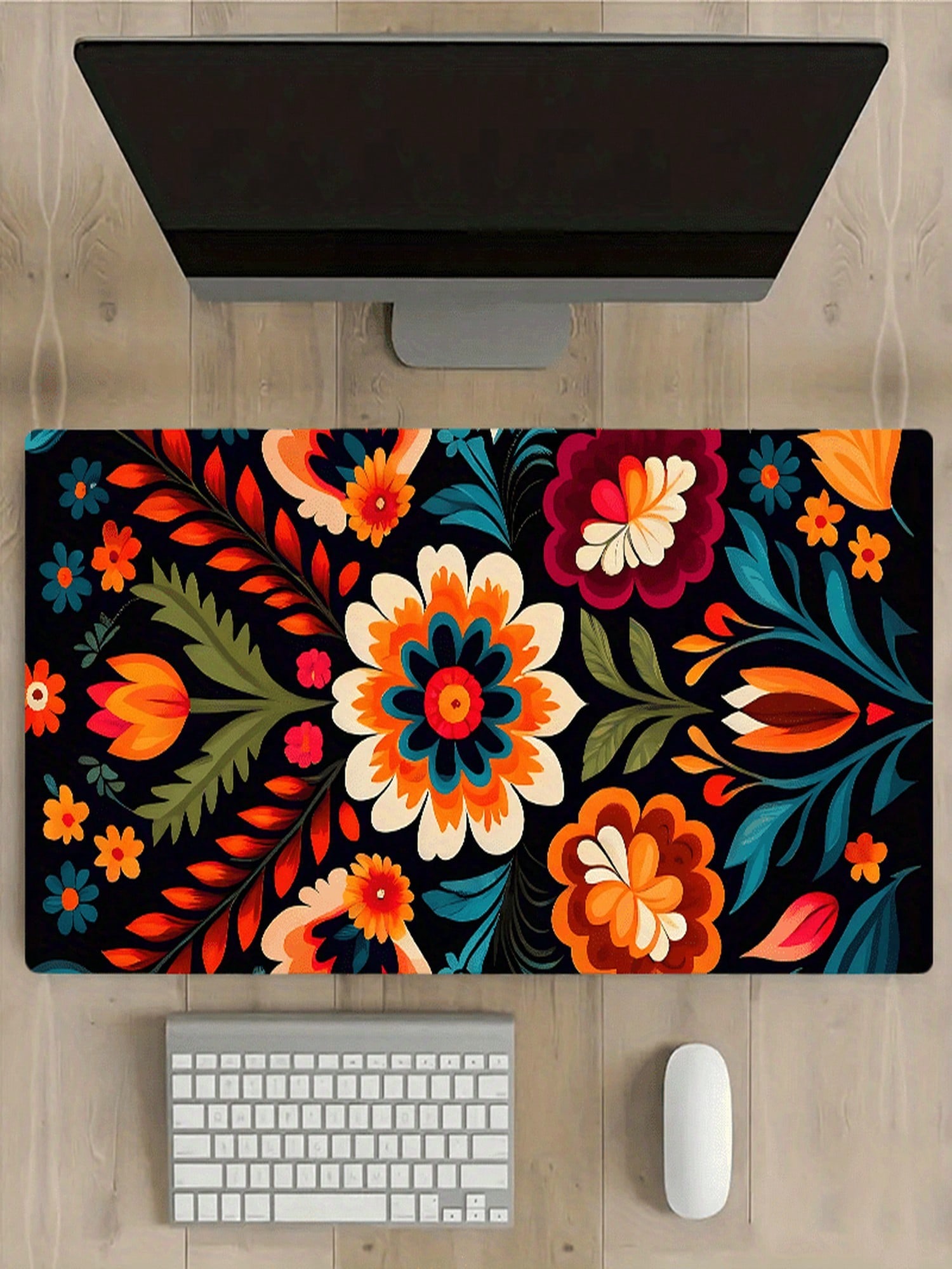 Floral Bohemian Style Desk Mat - Gaming Accessories Officeworks のレビューと価格