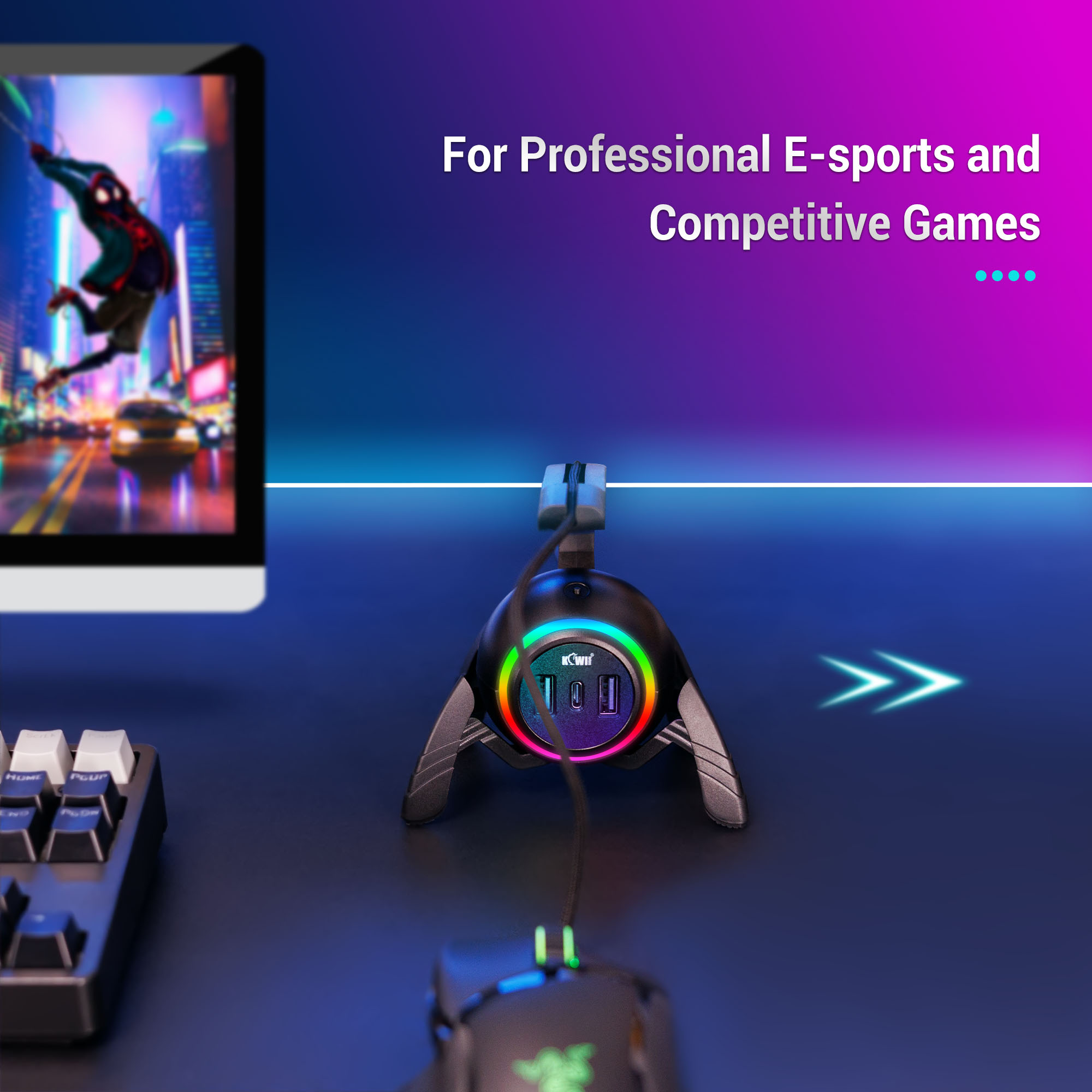 New Mouse Cable Holder RGB Lig - Mouse Bungee Spring のレビューと価格