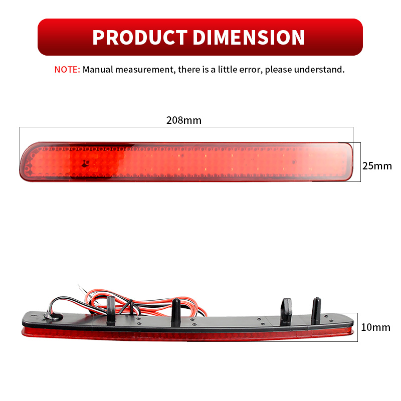 2PCS LED Rear Bumper Brake Lig - Gaming Accessories Storage のレビューと価格