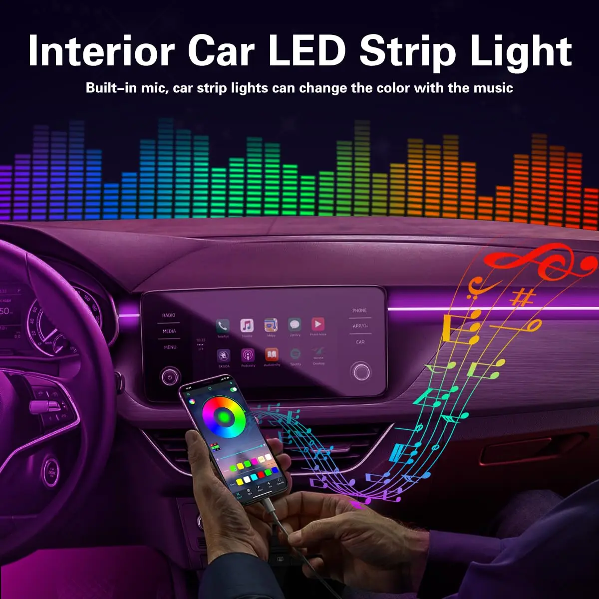 RGB LED Car Ambient Light Kit  - Rgb Hub Sync のレビューと価格