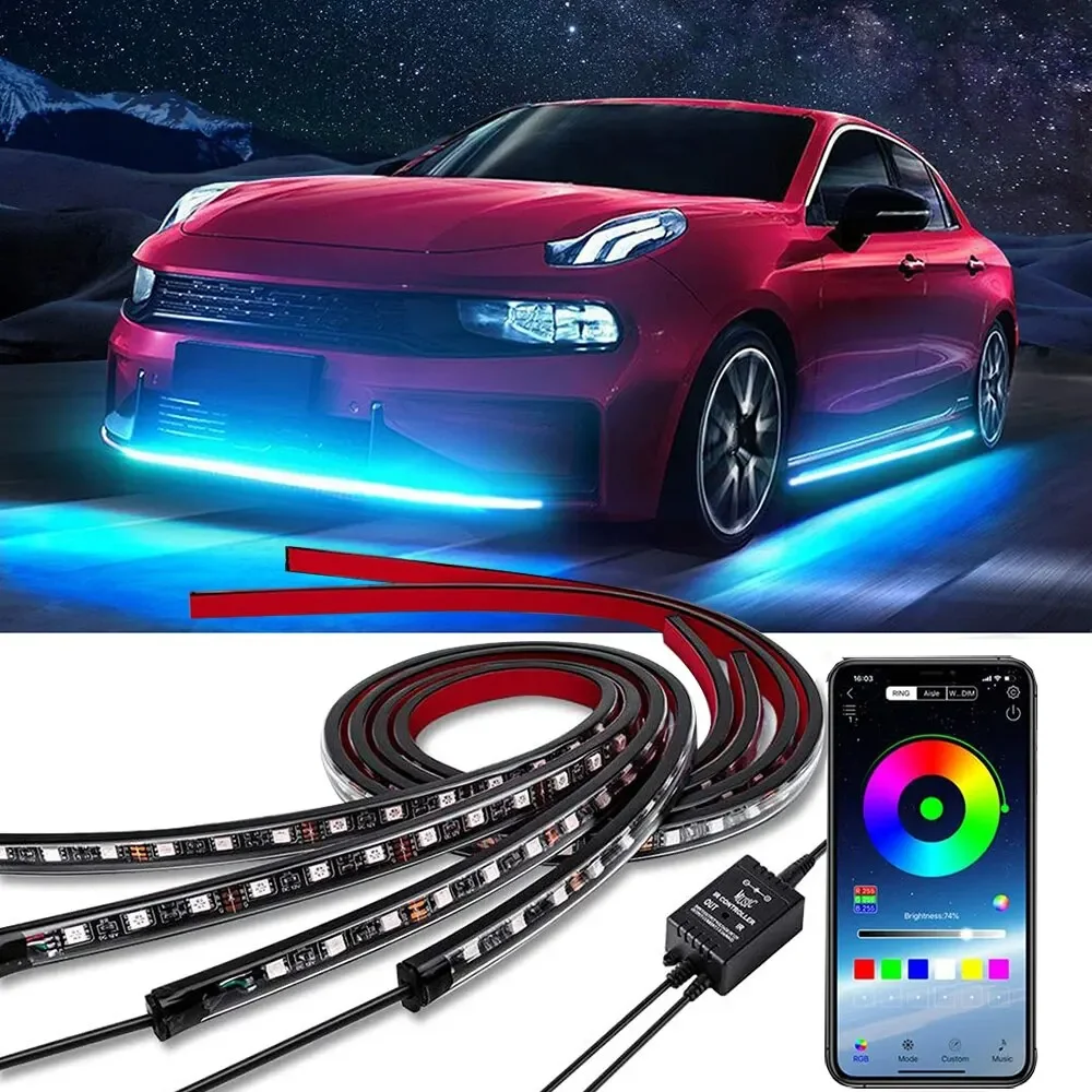 Neon LED RGB Car Underglow Bot - Rgb Hub Sync のレビューと価格