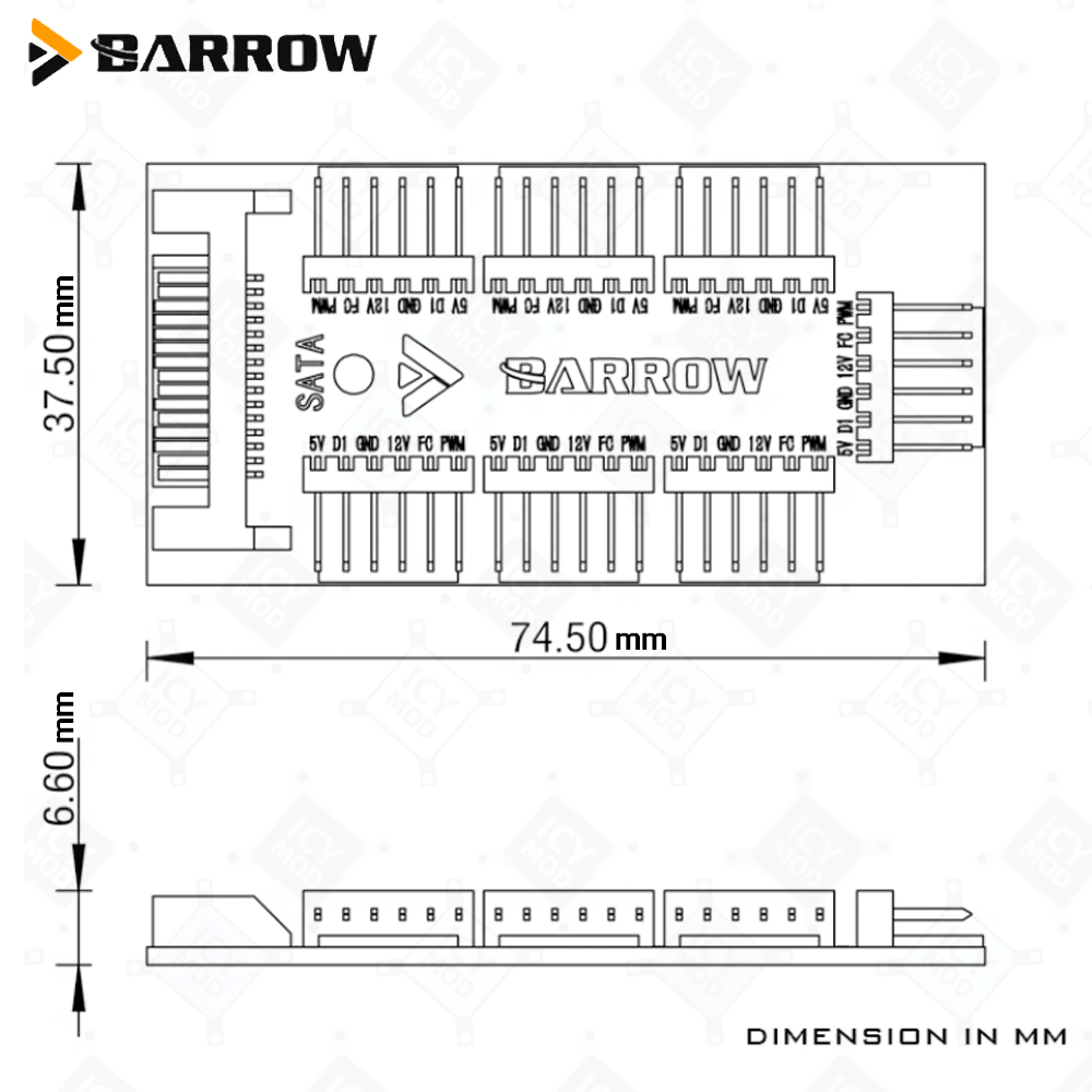 Barrow 7-Port Fan Controllers  - Rgb Hub Sync のレビューと価格