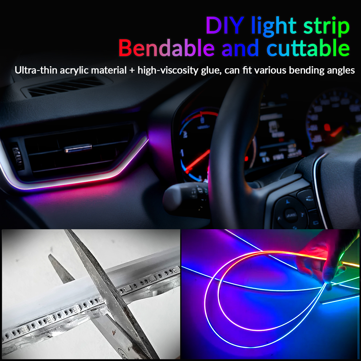 Symphony Ambient Lights Car RG - Rgb Hub Sync のレビューと価格