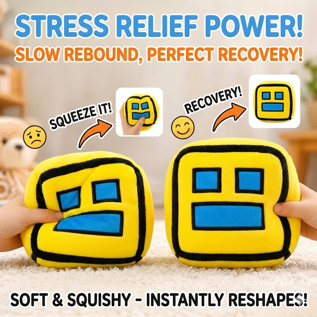 2026 Geometry Dash Cube Plush  - Gaming Accessories Toys のレビューと価格