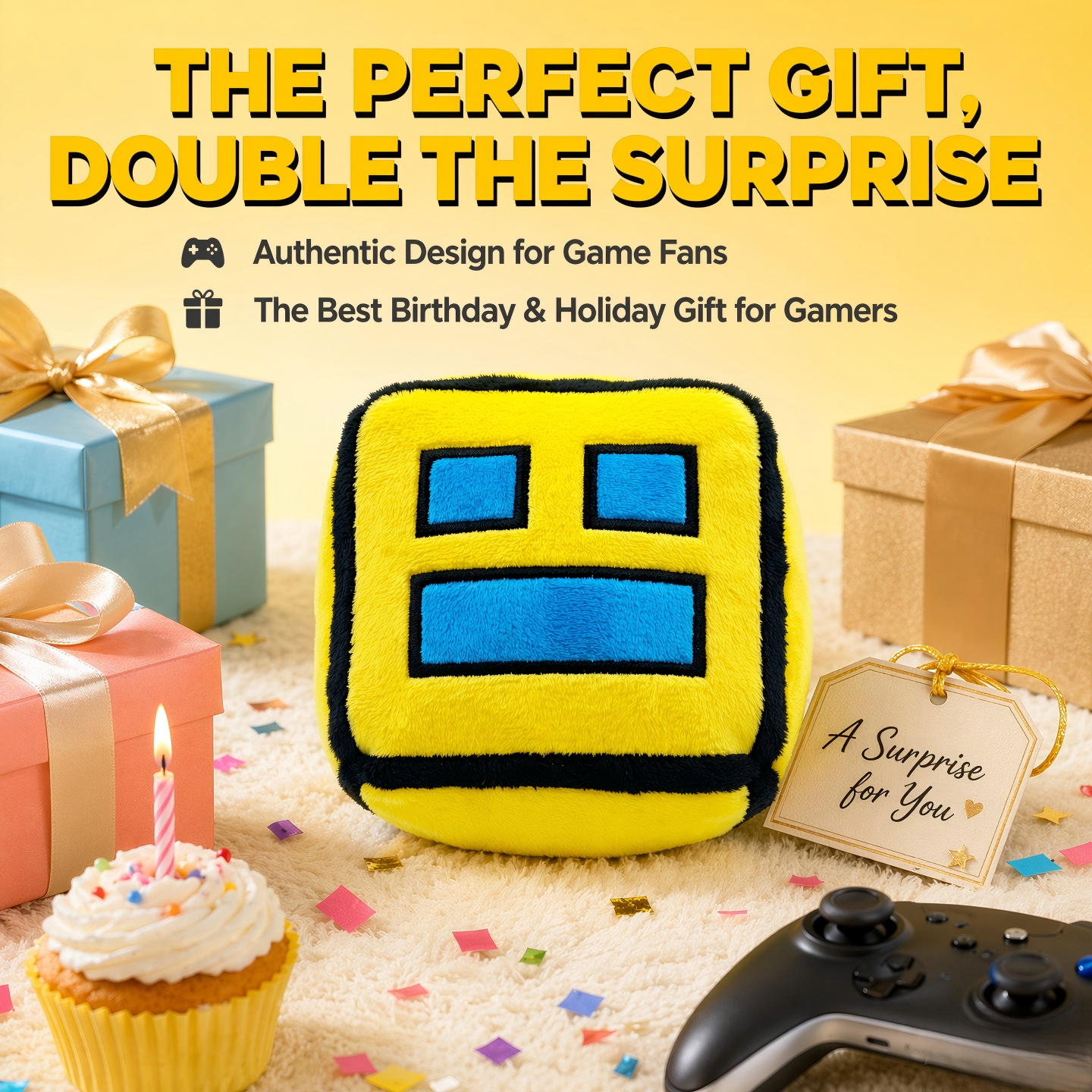 2026 Geometry Dash Cube Plush  - Gaming Accessories Toys のレビューと価格