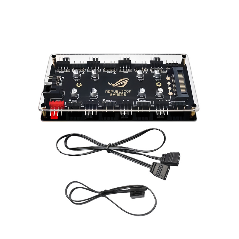 8 Port ARGB PWM Fan Hub, 5V 3P - Rgb Hub Sync のレビューと価格