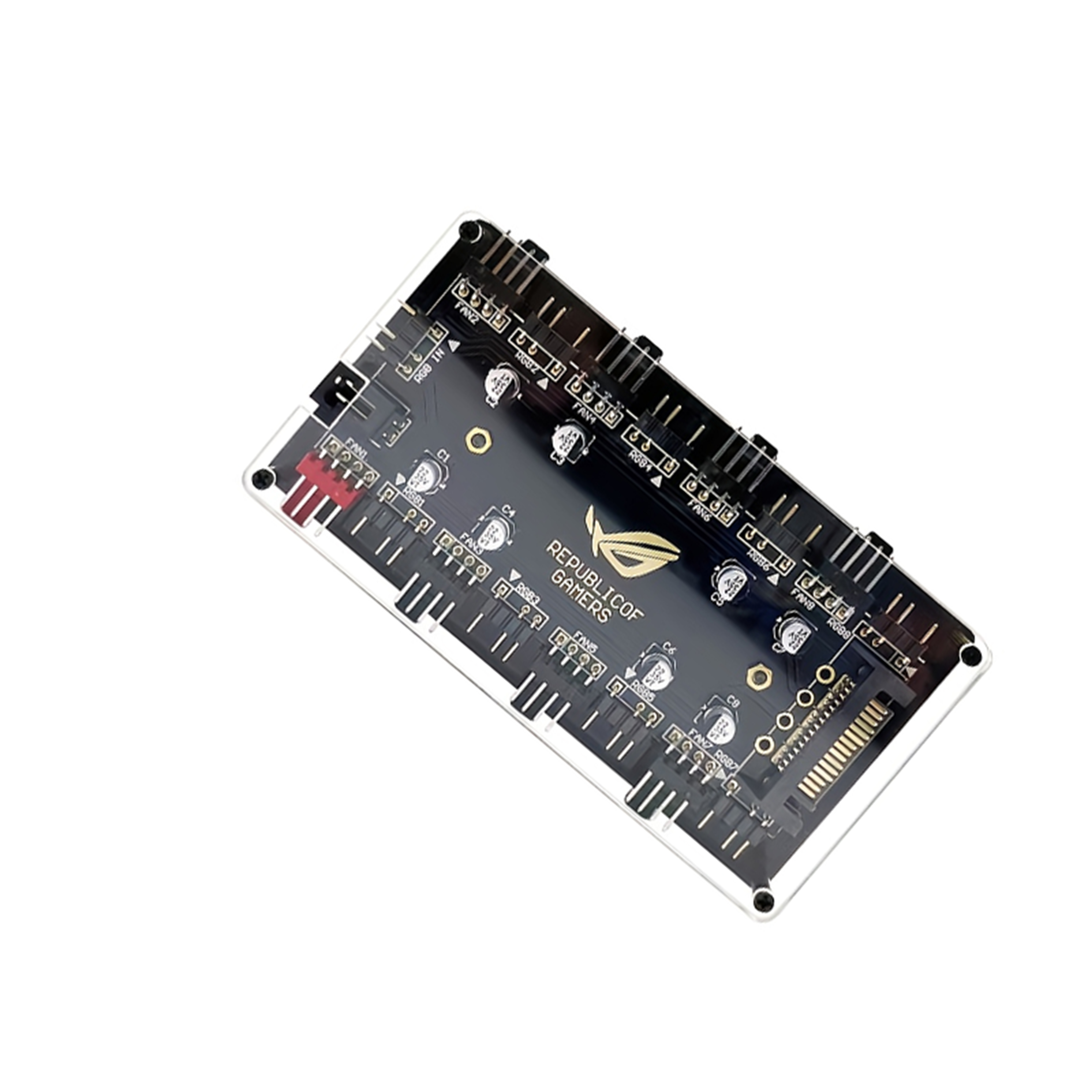 8 Port ARGB PWM Fan Hub, 5V 3P - Rgb Hub Sync のレビューと価格