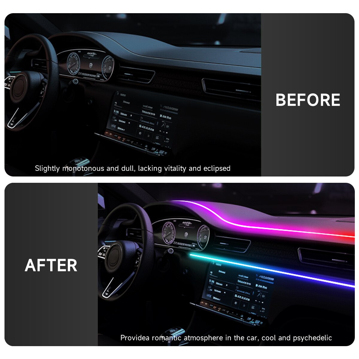 Car LED Ambient Light USB 64 C - Rgb Hub Sync のレビューと価格