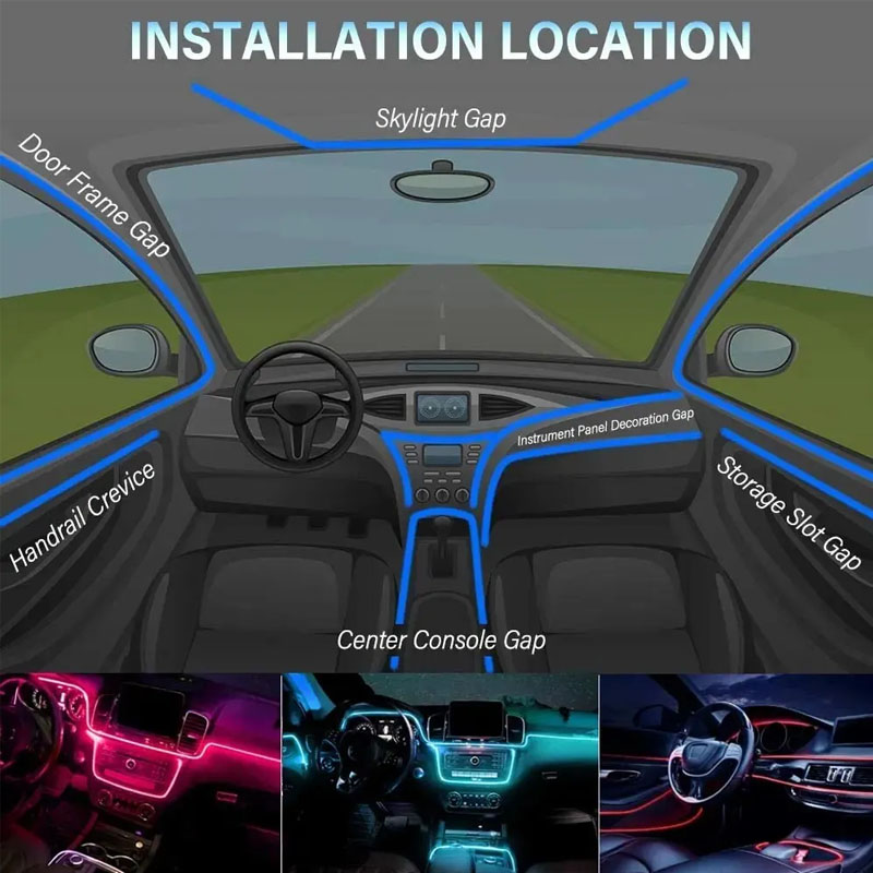 Car RGB Ambient LED Light Stri - Rgb Hub Sync のレビューと価格