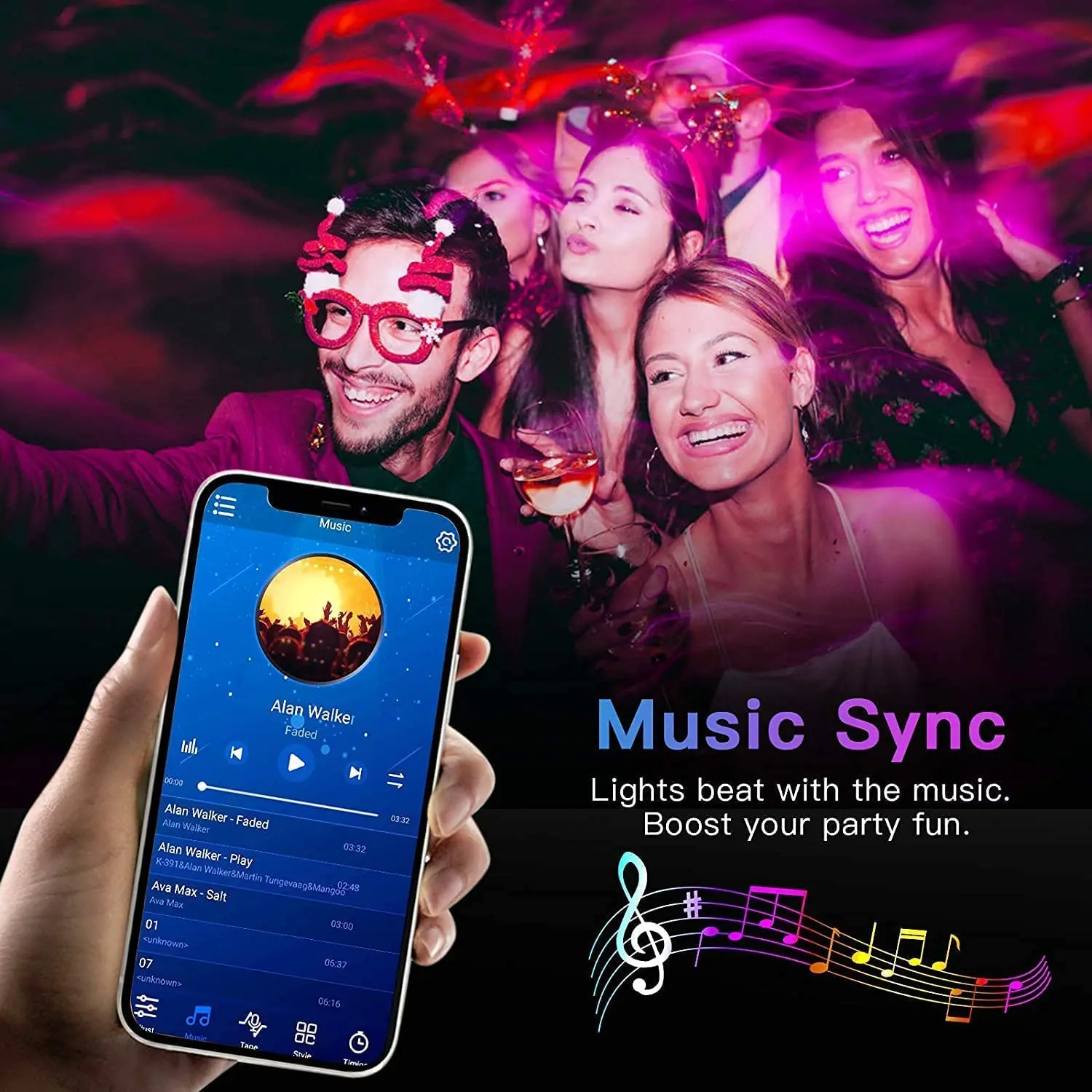 Bluetooth LED Lights Strip 505 - Rgb Hub Sync のレビューと価格