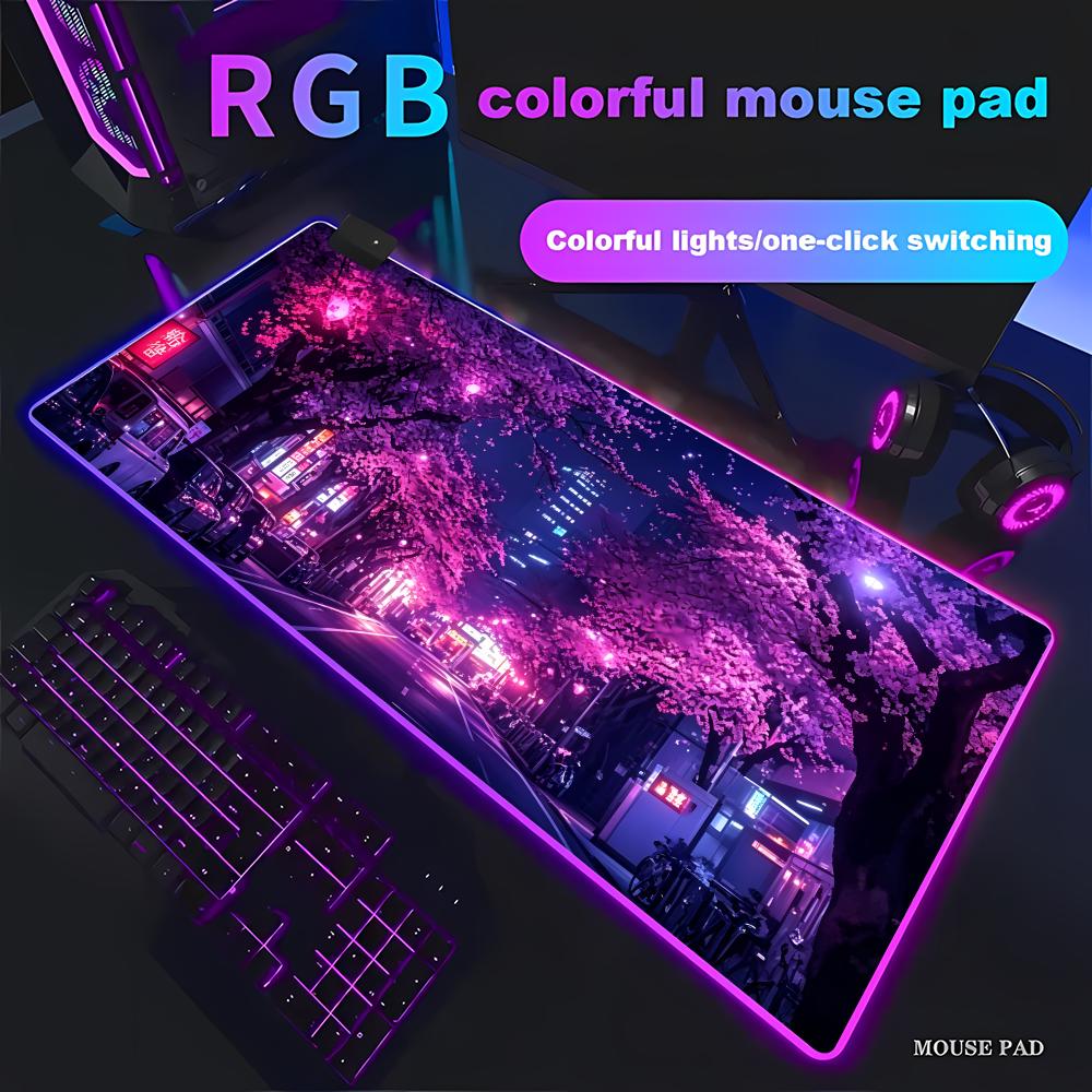 RGB Mouse Pad Japanese Street  - Gaming Accessories Officeworks のレビューと価格