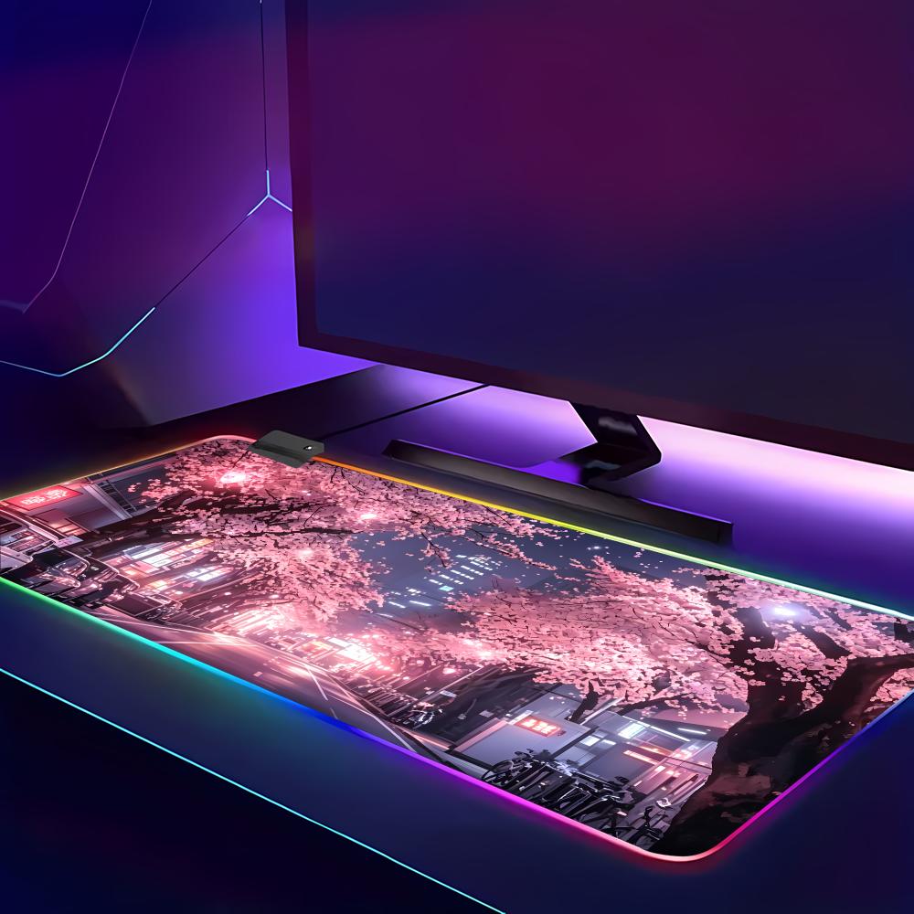 RGB Mouse Pad Japanese Street  - Gaming Accessories Officeworks のレビューと価格