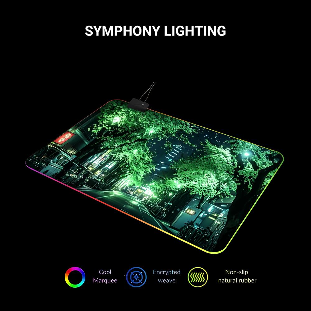 RGB Mouse Pad Japanese Street  - Gaming Accessories Officeworks のレビューと価格