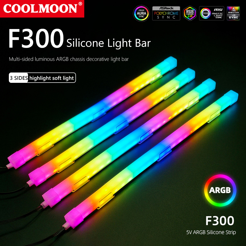 1/2PCS COOLMOON 30cm Aluminum  - Rgb Hub Sync のレビューと価格