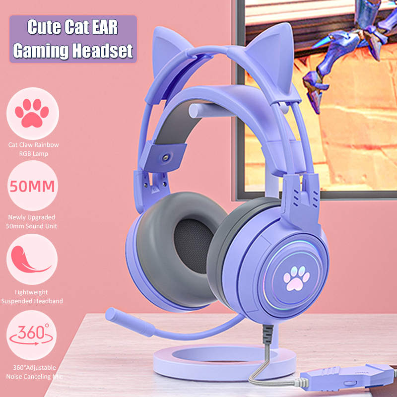 Cute Cat Ear Gaming Headphones - Gaming Accessories Kids のレビューと価格