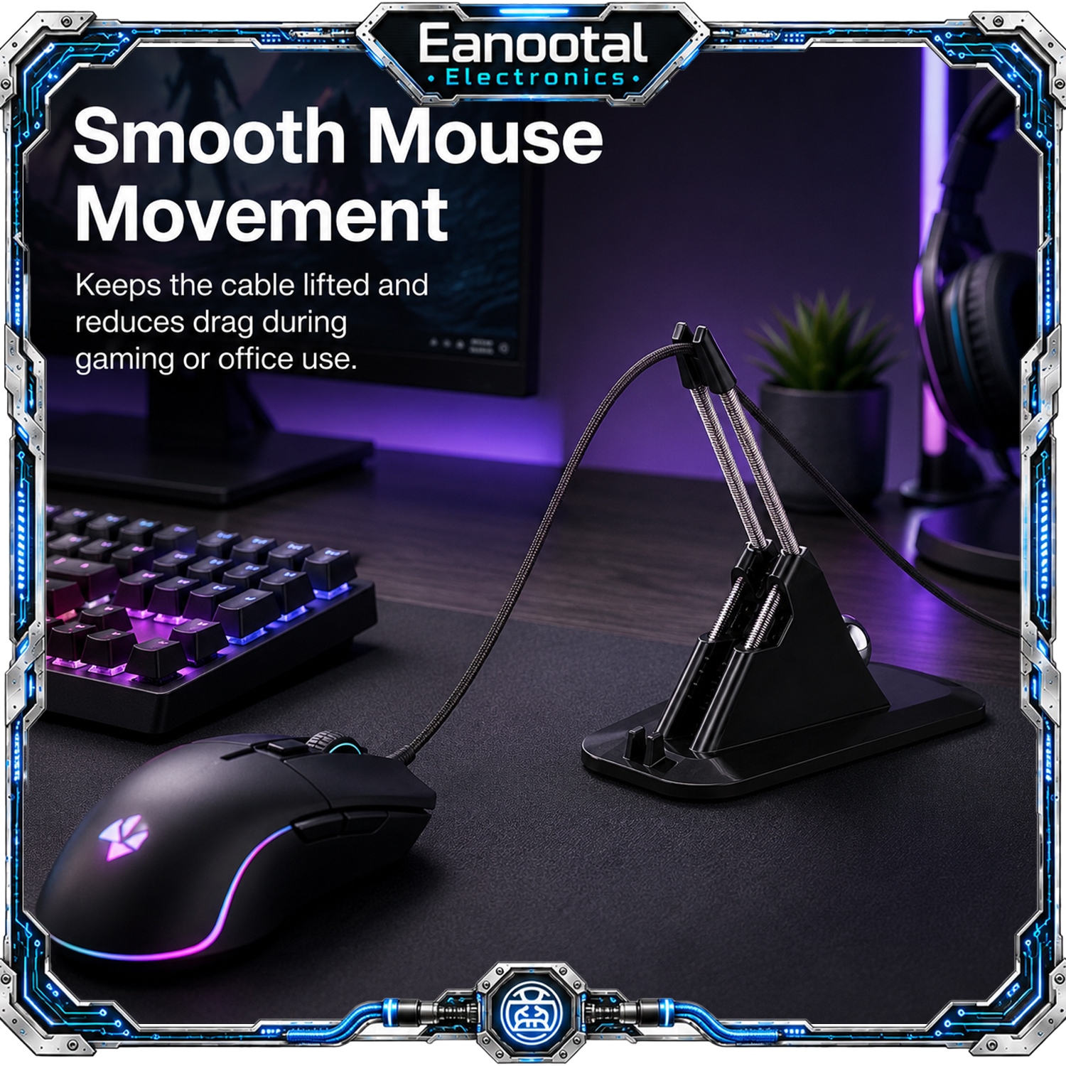 Mouse Cable Holder Computer PC - Mouse Bungee Spring のレビューと価格