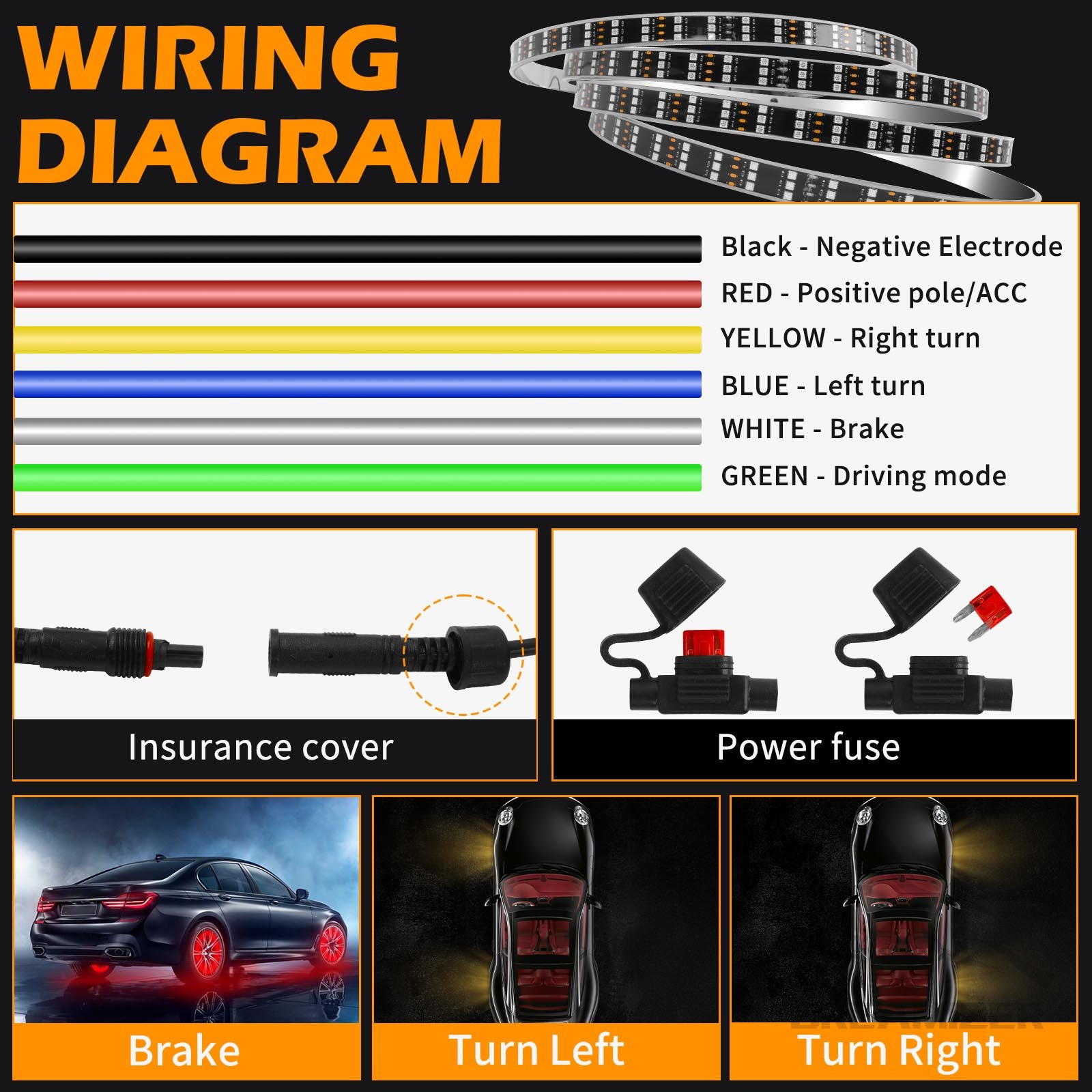 4Pcs Colorful Car Hub Lamp RGB - Rgb Hub Sync のレビューと価格