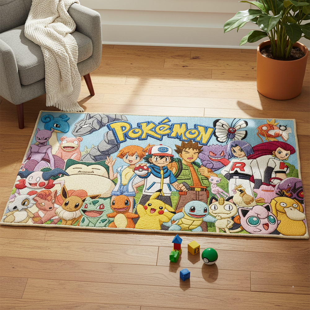 Pokemon Anime Rug: Gotta Catch - Gaming Accessories Kids のレビューと価格